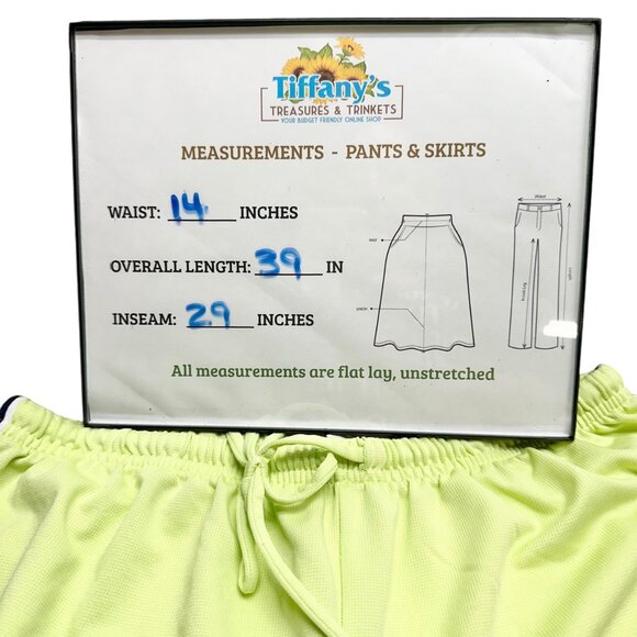 Prospirit Athletic Track Pants Womens Large Lime Green Polyester Elastic Waist - Picture 10 of 10